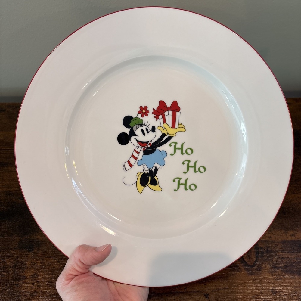 Disney's Mickey's‎ Vintage Holiday Dinner Plate Minnie Mouse Ho, Ho, Ho